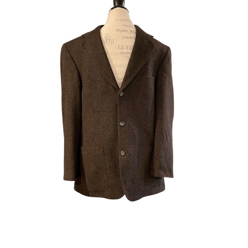 Todays Man Blazer Camel Hair Size Chest 40R  Brown‎ Single Vent Stern Sport Coat